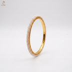 Full Seed Pearl Bangle | Double Row White Pearls | Bridal Traditional | KV-1038