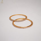 Seed Pearl Bangle Set of 2 | Gold Base | Bridal & Festival Wear | KV-1040