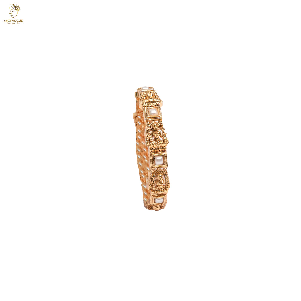 Rose Gold Slim Stone Bangle | Minimalist Everyday Wear | KV-1076