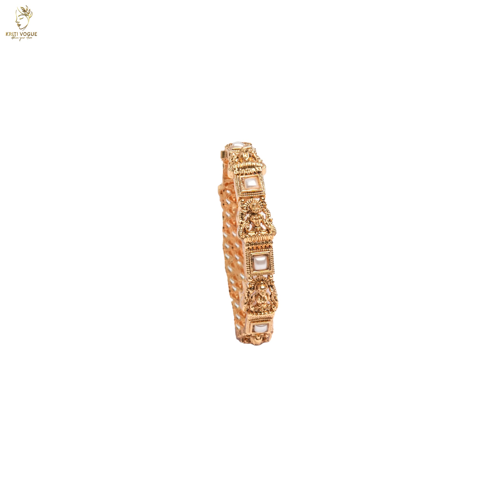 Rose Gold Slim Stone Bangle | Minimalist Everyday Wear | KV-1076