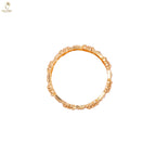 Rose Gold Slim Stone Bangle | Minimalist Everyday Wear | KV-1076