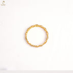 Gold Temple Floral Bangle | Lakshmi Motif | Ruby & Emerald | Bridal Wear | KV-1112