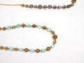 Two-Strand Beaded Mala Necklace | Kundan Stone & Gold Filigree | 3 Colours | KV-1716