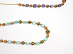 Two-Strand Beaded Mala Necklace | Kundan Stone & Gold Filigree | 3 Colours | KV-1716