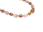 Two-Strand Beaded Mala Necklace | Kundan Stone & Gold Filigree | 3 Colours | KV-1716