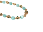 Two-Strand Beaded Mala Necklace | Kundan Stone & Gold Filigree | 3 Colours | KV-1716