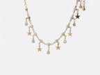Gold Star Crystal Charm Necklace | Celestial Design | Trendy Layering | KV-1798
