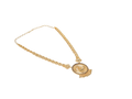 Gold Filigree Pendant Necklace | Swan Design | Rope Chain | Temple Style | KV-257