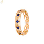Meenakari Openwork Designer Bangle | Enamel & CZ Stone | 3 Colours | KV-3212