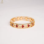Meenakari Openwork Designer Bangle | Enamel & CZ Stone | 3 Colours | KV-3212